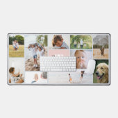 Elegante en moderne Blush Pink Family Foto Bureaumat (Keyboard & Muis)