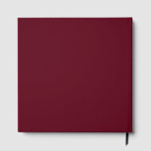 Elegante en moderne Bourgondische Script Wedding Gastenboek (Achterkant)