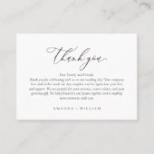 Elegante en moderne bruiloft Dank u Plaatskaartje (Voorkant)