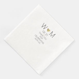 Elegante en moderne bruiloft servet