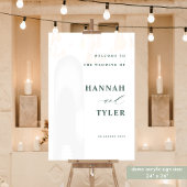 Elegante en moderne bruiloft Welkom Groene tekst Acryl Bord