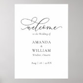 Elegante en moderne bruiloft welkom teken poster (Voorkant)
