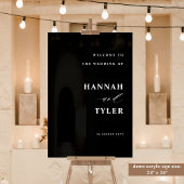 Elegante en moderne bruiloft Welkom Zwart Acryl Bord