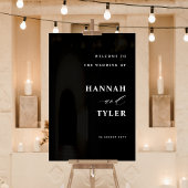 Elegante en moderne bruiloft Welkom Zwart Acryl Bord