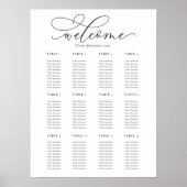 Elegante en moderne bruiloft zitkaart poster (Voorkant)