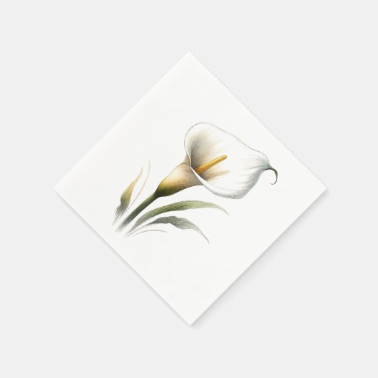 Elegante en moderne Calla Lily Chic Cocktail Servet (Hoek)