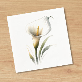 Elegante en moderne Calla Lily Chic Cocktail Servet