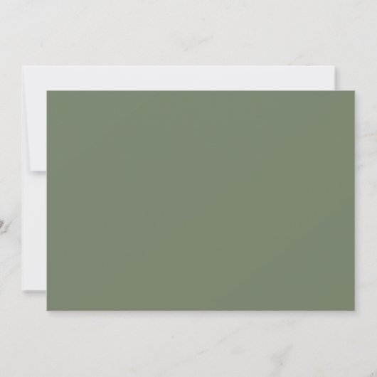 Elegante en moderne Dark Sage Green Virtuele douch Kaart (Achterkant)