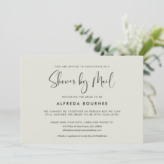 Elegante en moderne douche per mail kaart (Staand voorkant)