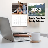 Elegante en moderne familie 2025 fotokalender kalender