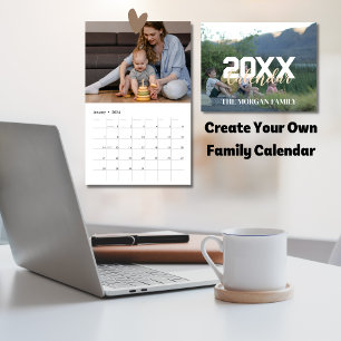 Elegante en moderne familie 2025 fotokalender kalender