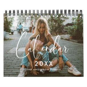 Elegante en moderne familie 2027 foto kalender