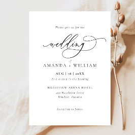 Elegante en moderne formele huwelijksuitnodiging kaart