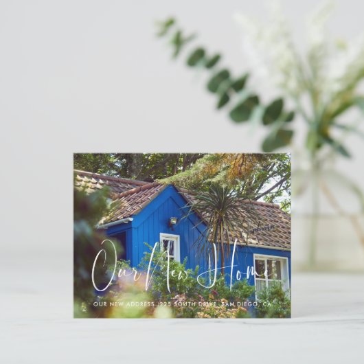 Elegante en moderne foto bewegende aankondiging briefkaart (Staand voorkant)