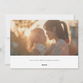 Elegante en moderne foto CURLY MERRY CHRISTMAS Feestdagenkaart (Achterkant)