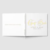 Elegante en moderne gepersonaliseerde zwart en gou gastenboek (Volledig)