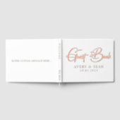 Elegante en moderne gepersonaliseerde zwart en gou gastenboek (Volledig)