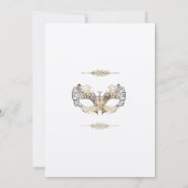 Elegante en moderne gouden Masquerade Party Verjaa Kaart (Achterkant)