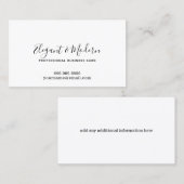 Elegante en moderne handschrift kalligrafie prof visitekaartje (Voorkant / Achterkant)