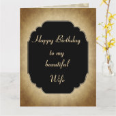 Elegante en moderne Happy Birthday Wife Greeting Kaart (Gele Bloem)