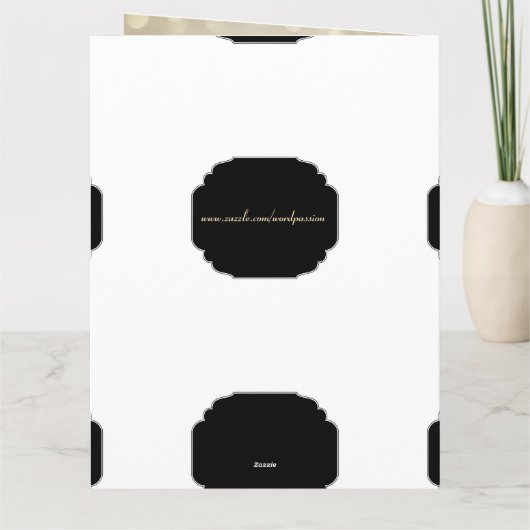 Elegante en moderne Happy Birthday Wife Greeting Kaart (Achterkant)