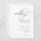 Elegante en moderne huwelijksuitnodiging kaart (Voorkant)