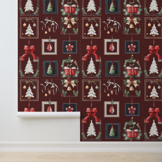 Elegante en moderne kerstdecoraties behang
