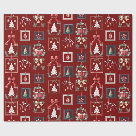 Elegante en moderne kerstdecoraties cadeaupapier (Vlak)