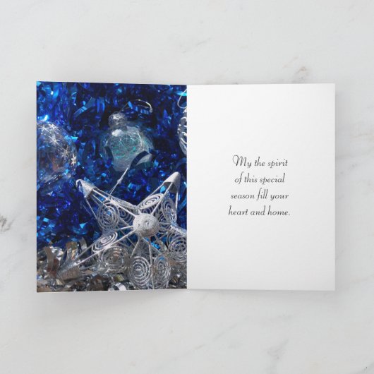 Elegante en moderne kerstgroet feestdagen kaart (Binnen)