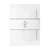 Elegante en moderne monogram getrouwde bruiloft uitnodigingen wikkel (Voorkant Voorbeeld)