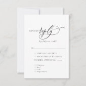 Elegante en moderne RSVP-reactiekaart RSVP Kaartje (Voorkant)