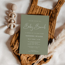 Elegante en moderne Sage Green Baby Brunch Kaart