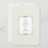 Elegante en moderne saliegroene trouw save the date (Achterkant)