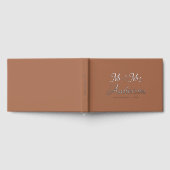 Elegante en moderne script terracotta bruiloft gastenboek (Volledig)