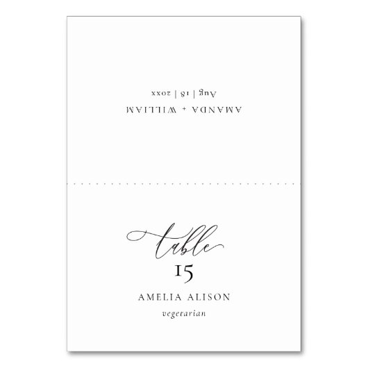 Elegante en moderne tafel Kaart met maaltijdoptie (Voorkant)