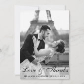 Elegante en moderne trouwfoto Liefde en Bedankt S (Voorkant)