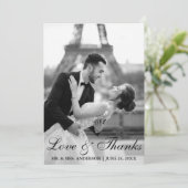 Elegante en moderne trouwfoto Liefde en Bedankt S (Staand voorkant)