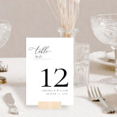 Elegante en Moderne Trouwtafel Nummer kaart