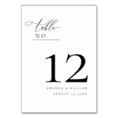 Elegante en Moderne Trouwtafel Nummer kaart (Voorkant)