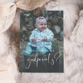 Elegante en moderne uitnodigingskaart voor peters  kaart