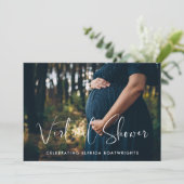 Elegante en moderne Virtual Baby shower foto Kaart (Staand voorkant)