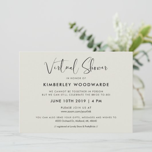 Elegante en moderne Virtuele douche Kaart (Staand voorkant)