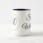 Elegante en moderne Waterverf Floral 60e verjaarda Mok (Midden)