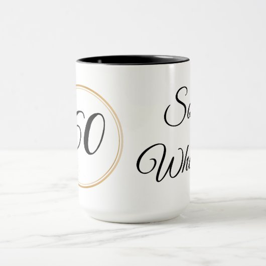 Elegante en moderne Waterverf Floral 60e verjaarda Mok (Midden)