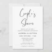 Elegante en moderne zwart-wit paar douche kaart (Voorkant)