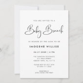 Elegante en moderne zwart-witte Baby brunch Kaart (Voorkant)