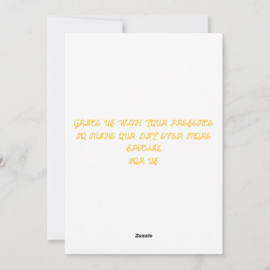 Elegante en mooie bruiloft uitnodiging (Achterkant)