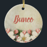 Elegante en mooie  Bunco speler Keramisch Ornament<br><div class="desc">Voor mijn  collectie heb ik dit mooie en elegante  ornament Bunco Player ontworpen. Monogram met je favoriete Bunco Spelers naam of je Bunco Groepsnaam.</div>