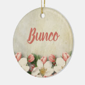 Elegante en mooie  Bunco speler Keramisch Ornament (Links)