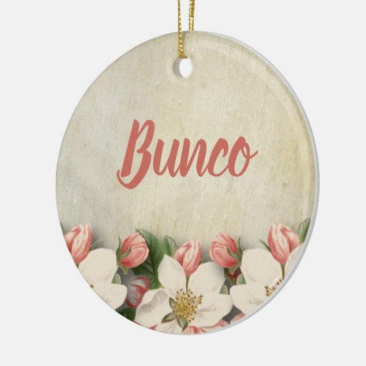 Elegante en mooie  Bunco speler Keramisch Ornament (Links)